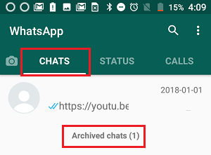 How to find archive chat in whatsapp